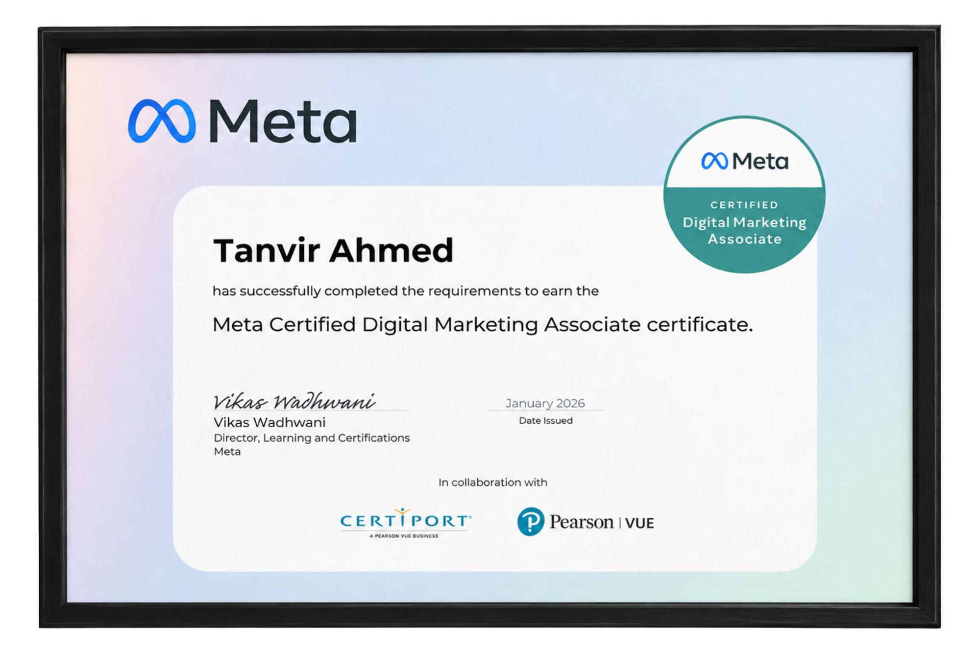 Tanvir Ahmed Professional Certification 4